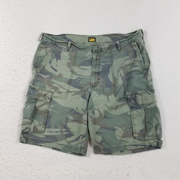 Lee Cargo Shorts Mens Large Camo Camouflage Outdoor Utility Ripstop Pockets - Picture 1 of 15
